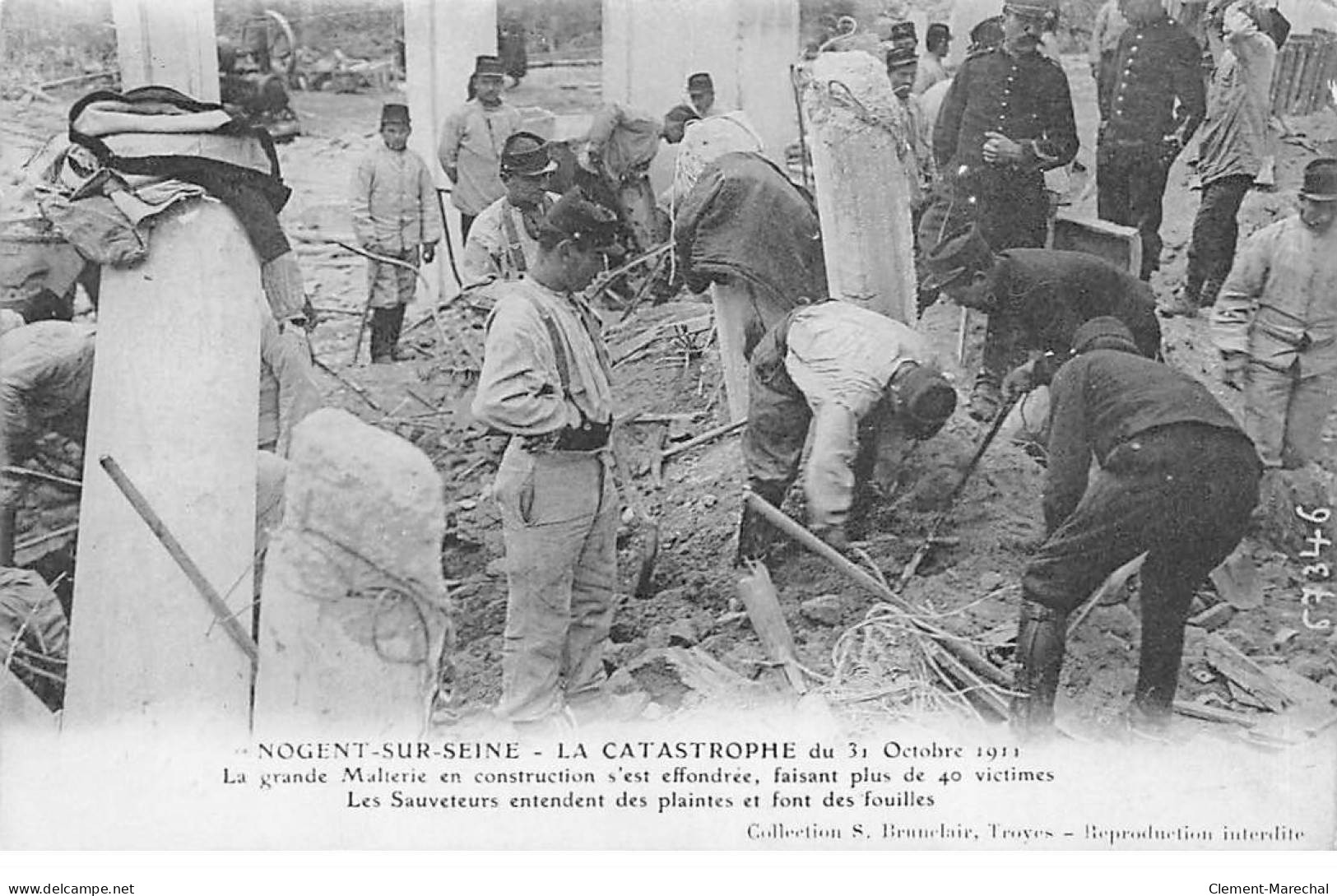 NOGENT SUR SEINE - La Catastrophe Du 31 Octobre 1911 - La Grande Malterie S'est Effondrée - Très Bon état - Nogent-sur-Seine
