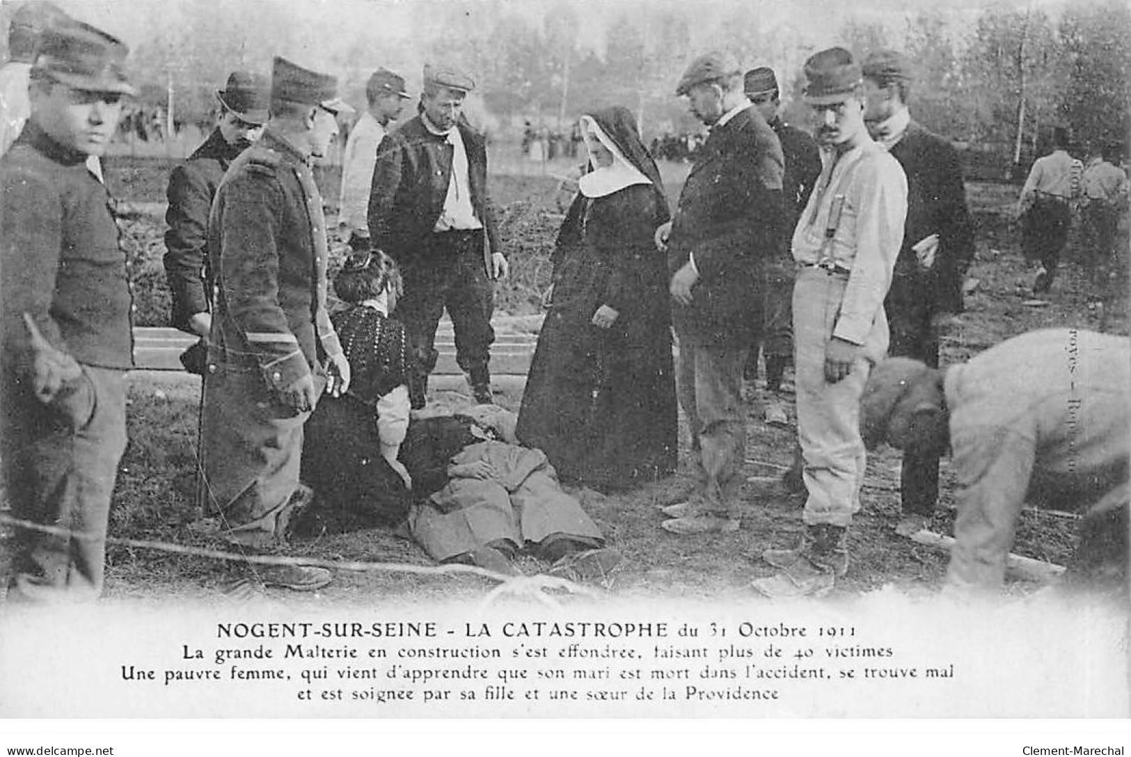 NOGENT SUR SEINE - La Catastrophe Du 31 Octobre 1911 - La Grande Malterie S'est Effondrée - Très Bon état - Nogent-sur-Seine