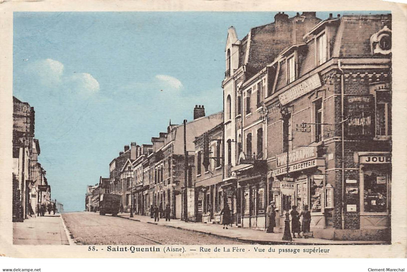 SAINT QUENTIN - Rue De La Fère - Vue Du Passage Supérieur - état - Saint Quentin