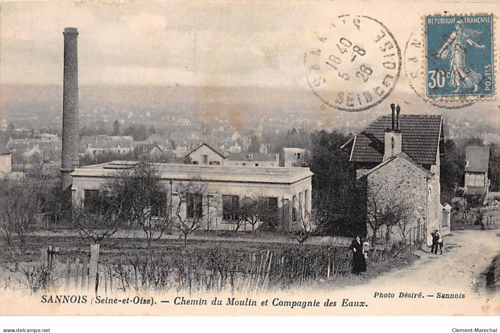 SANNOIS - Chemin Du Moulin Et Compagnie Des Eaux - Très Bon état - Sannois