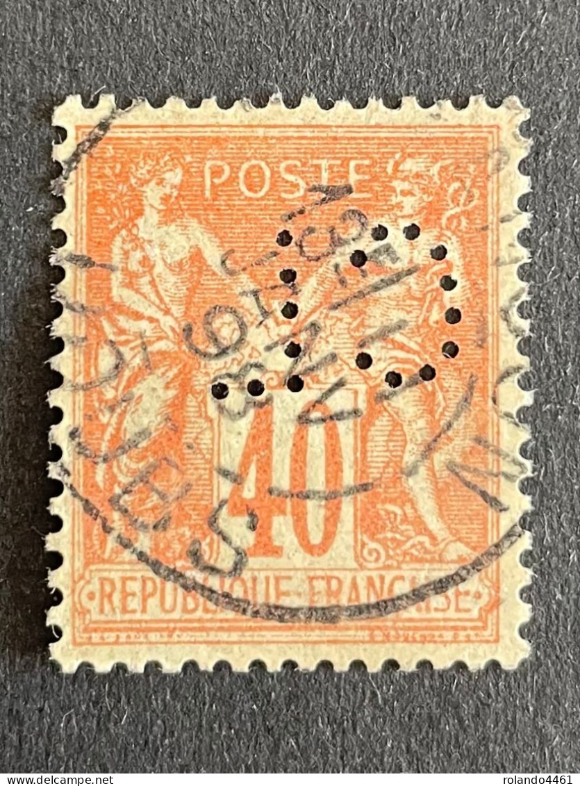 FRANCE C N° 289 Type Sage CL 206 Indice 3 Perforé Perforés Perfins Perfin Superbe - Autres & Non Classés