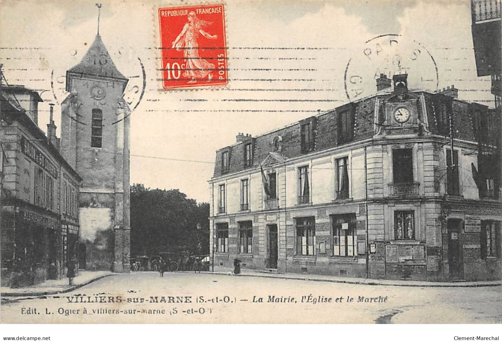 VILLIERS SUR MARNE - La Mairie - L'Eglise Et Le Marché - Très Bon état - Villiers Sur Marne
