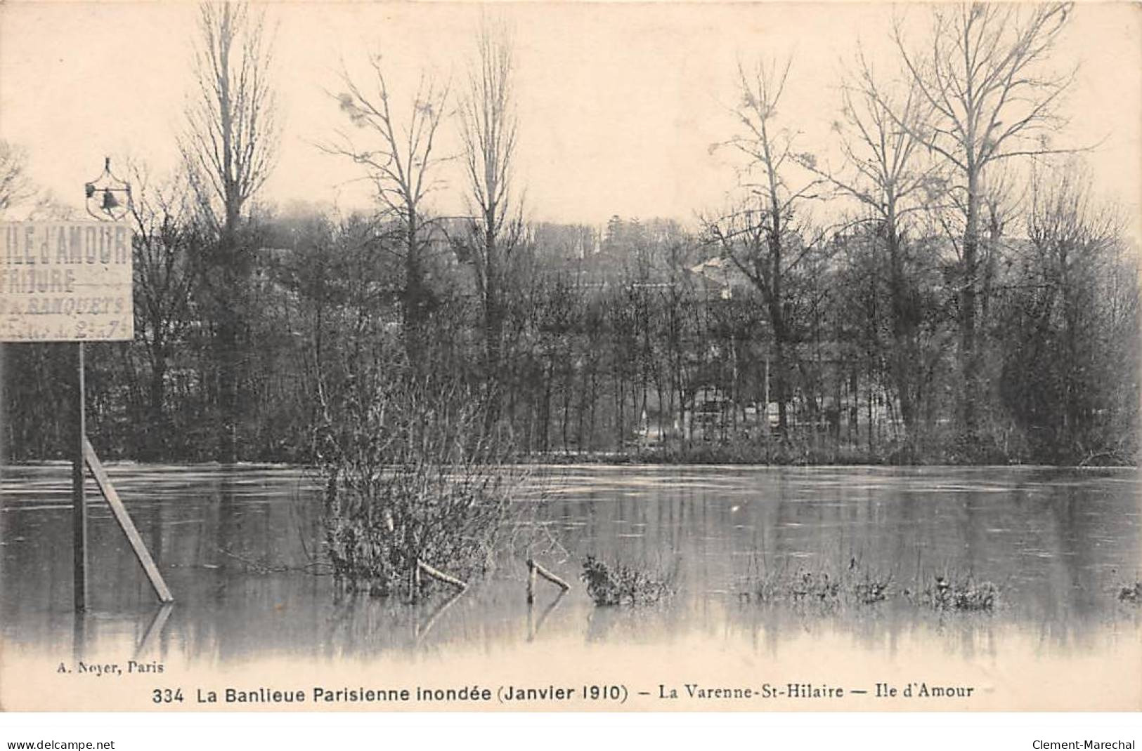 LA VARENNE SAINT HILAIRE - La Banlieue Parisienne Inondée 1910 - Ile D'Amour - Très Bon état - Other & Unclassified