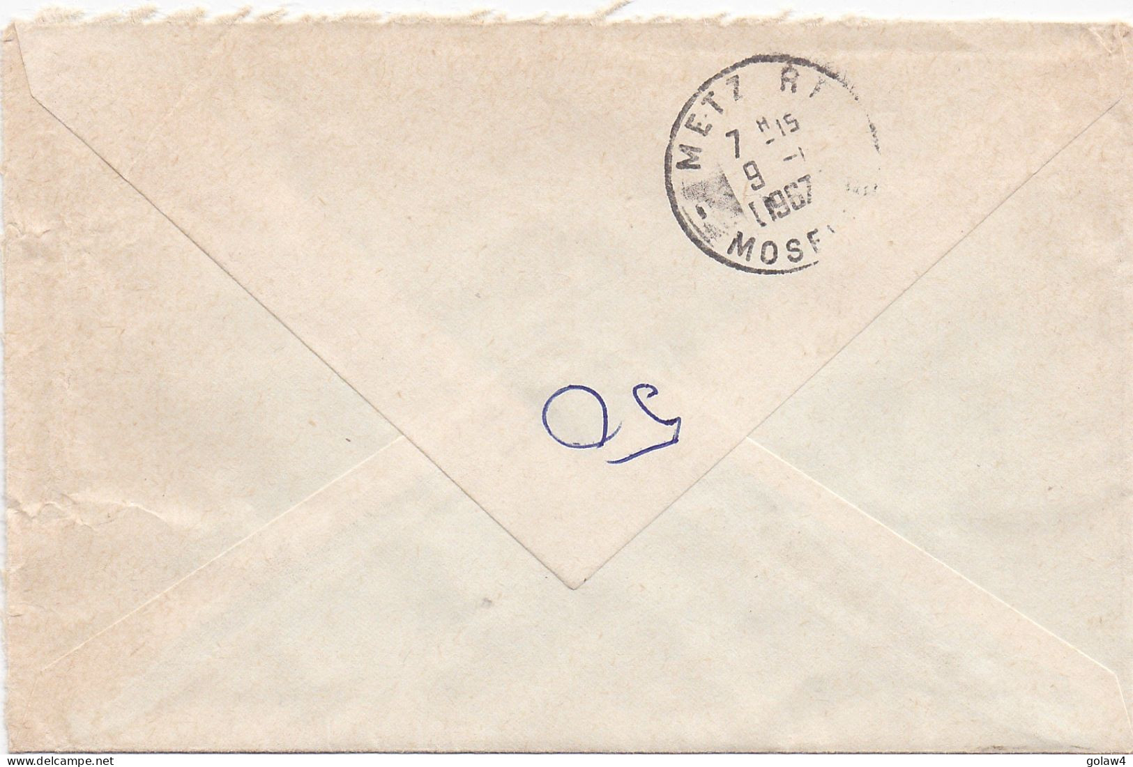 36904# LETTRE FRANCHISE POSTALE PARTIELLE RECOMMANDE Obl 91 MAROLLES EN HUREPOIX ESSONNE 1967 METZ MOSELLE - 1961-....