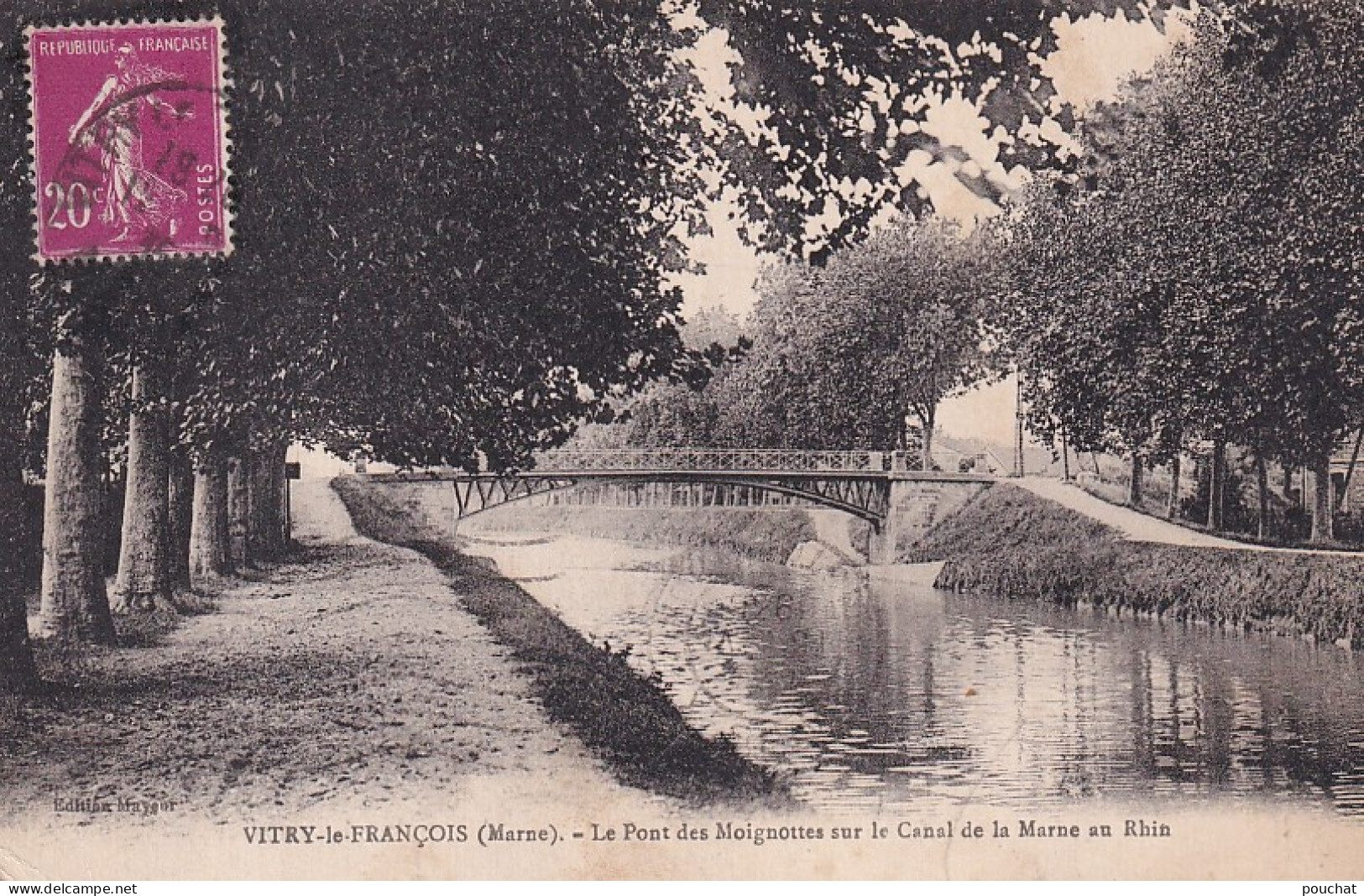 VE Nw-(51) VITRY LE FRANCOIS - LE PONT DES MOIGNOTTES SUR LE CANAL DE LA MARNE AU RHIN - Vitry-le-François