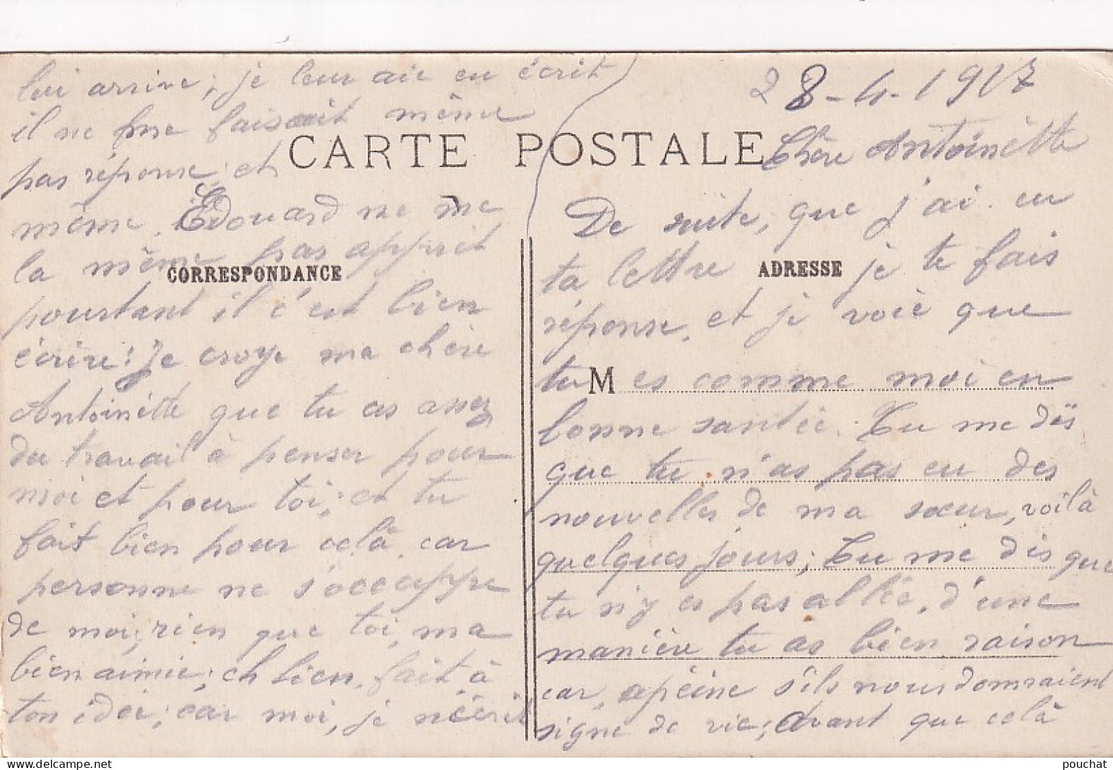 VE Nw-(51) GUERRE 1914/15 - REIMS - VUE PRISE DE LA RUE DU CLOITRE - RUINES - CARTE COLORISEE - Reims