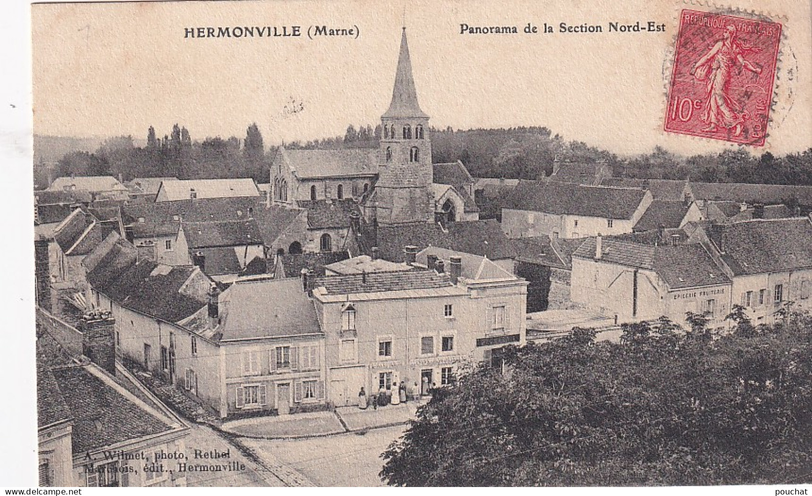 VE Nw-(51) HERMONVILLE - PANORAMA DE LA SECTION NORD EST - COMMERCES - Sonstige & Ohne Zuordnung