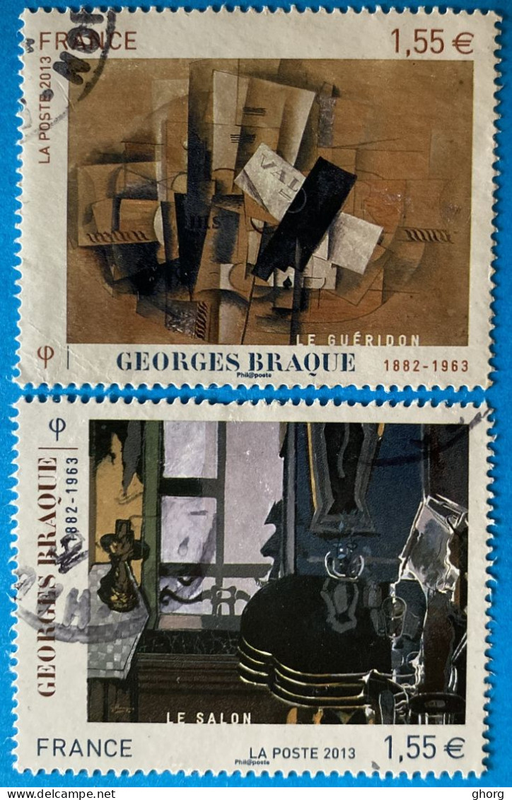 France 2013  : Georges Braque, Artiste Peintre Et Sculpteur Français N° 4800 à 4801 Oblitéré - Used Stamps