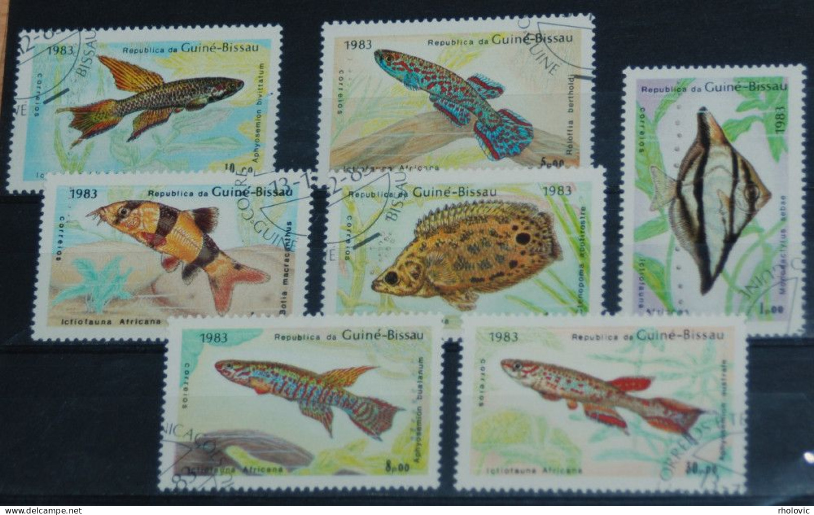 GUINE - BISSAU 1983, Fish, Fishes, Animals, Fauna, Mi #731-7, Used - Fishes