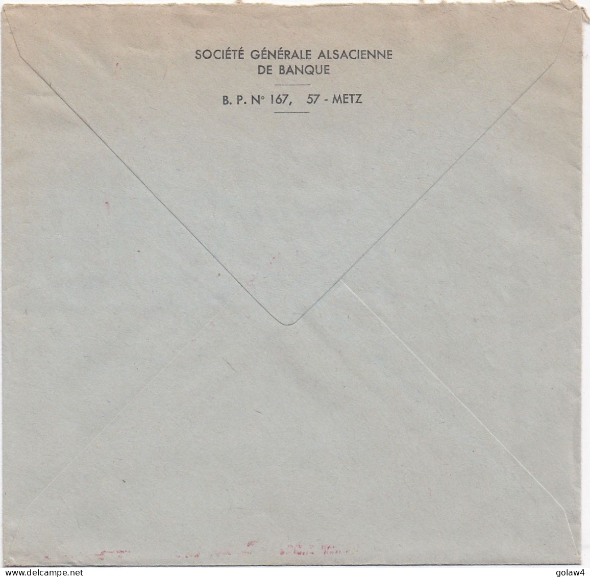 36911# EMA LETTRE CARTE BLEUE CB SOGENAL 1 VIII 1968 METZ GARE M 5747 - EMA (Printer Machine)