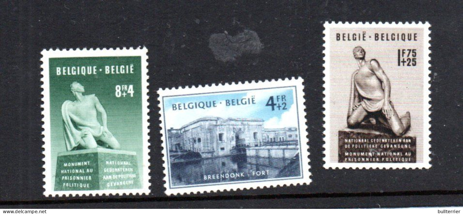 BELGIUM - 1951 - Breendonk Monument Set Of 3 MNH, Sg £88 - Unused Stamps