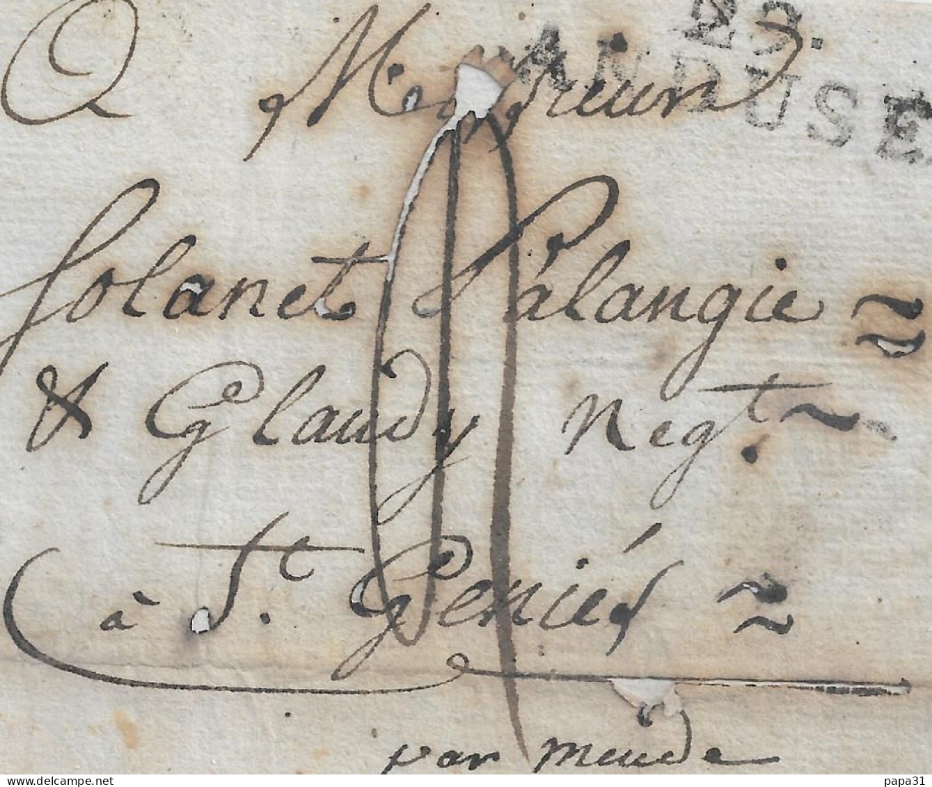 Lettre De 1817 - Enduse Vers St Genies Par Mende - 1801-1848: Precursors XIX