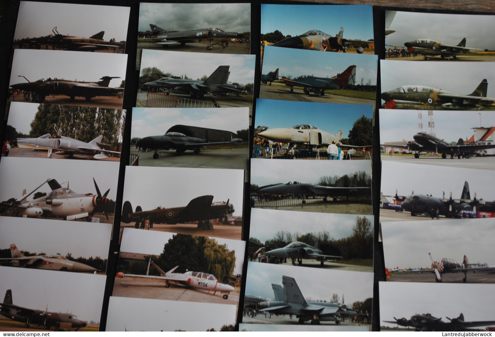 Lot De 152 Photos En Couleurs (12.5 X 8.5 Cm) Avions à Identifier Aviation Militaire Chasse Meeting Aérien Civile Sabena - Luftfahrt