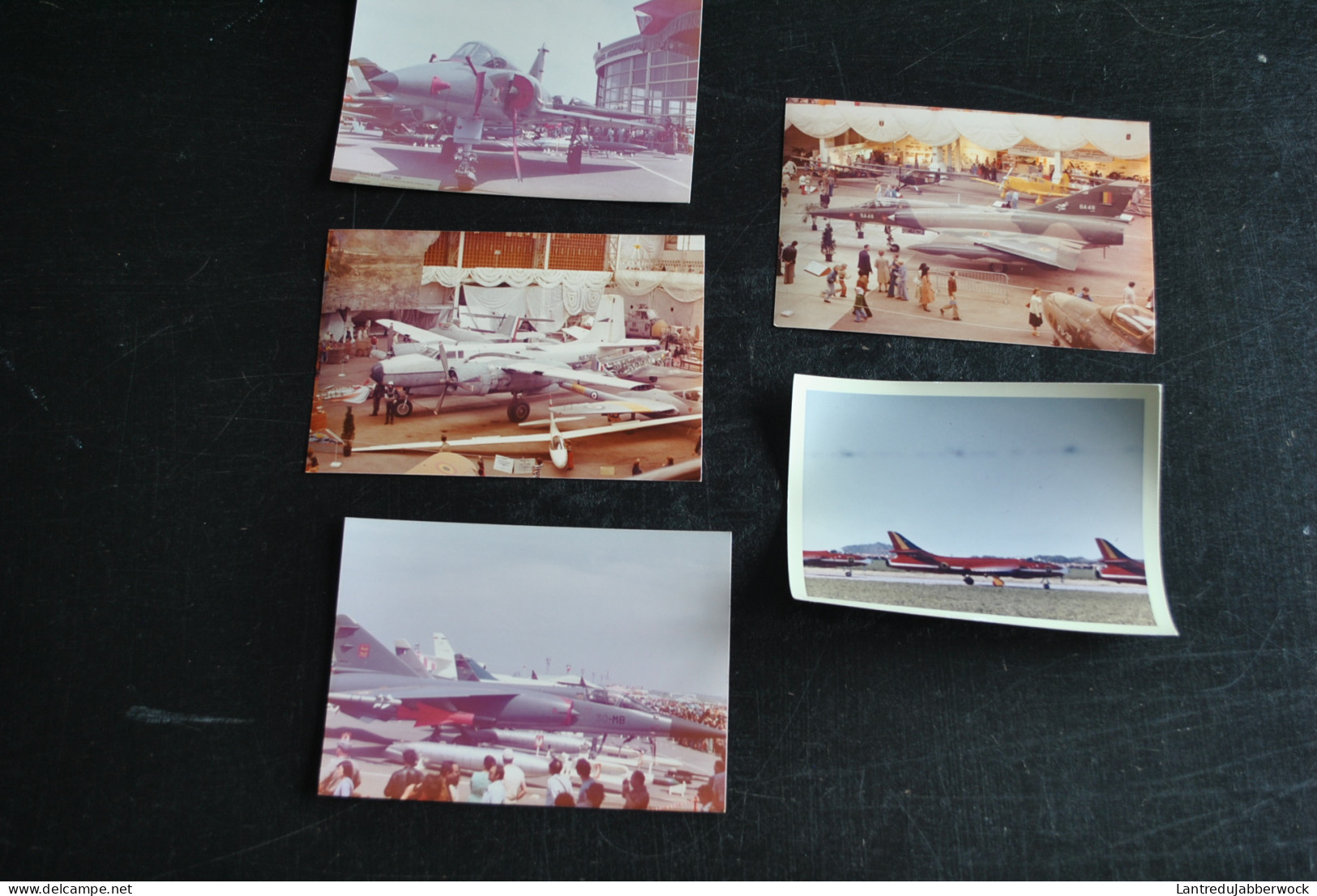 Lot de 152 photos en couleurs (12.5 x 8.5 cm) Avions à identifier Aviation Militaire Chasse meeting aérien civile Sabena