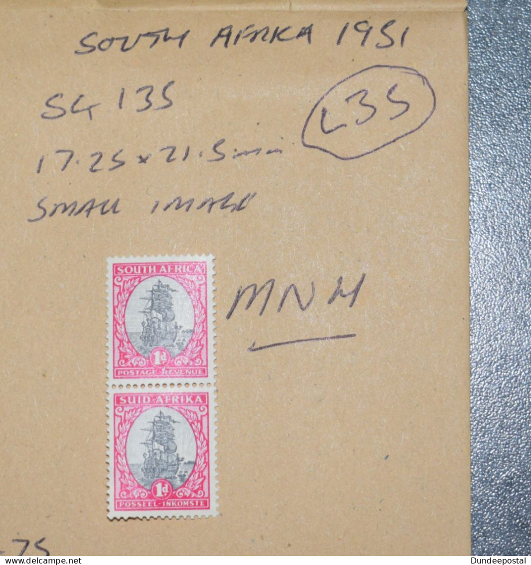 SOUTH AFRICA  STAMPS Drommedaris Ship 1d  1951  L35  ~~L@@K~~ - Used Stamps