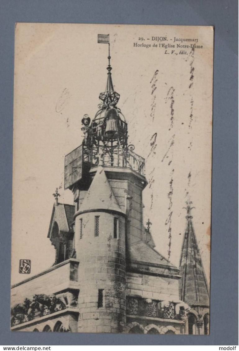 CPA - 21 - Dijon - Jacquemart - Horloge De L'Eglise Notre-Dame - Circulée En 1907 - Dijon