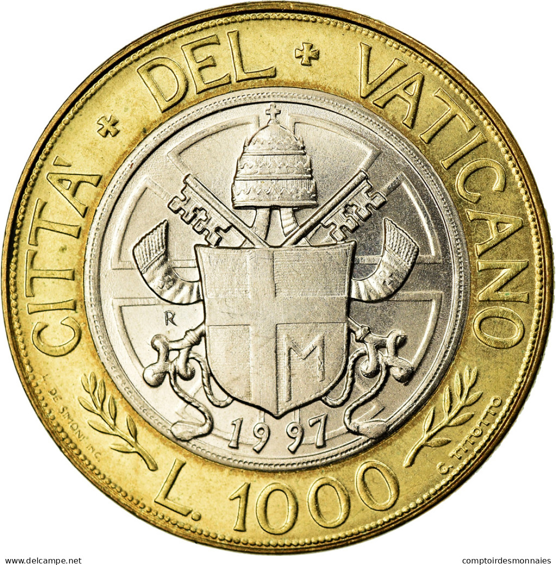 Monnaie, Cité Du Vatican, John Paul II, 1000 Lire, 1997, Roma, SUP+ - Vaticaanstad