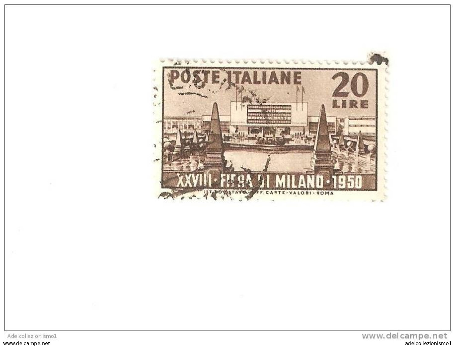 100046) 28ª Fiera Di Milano - 12 Aprile 1950 Usato La Vendita E Riferita A 1 Solo Francobollo A Caso - 1946-60: Usati