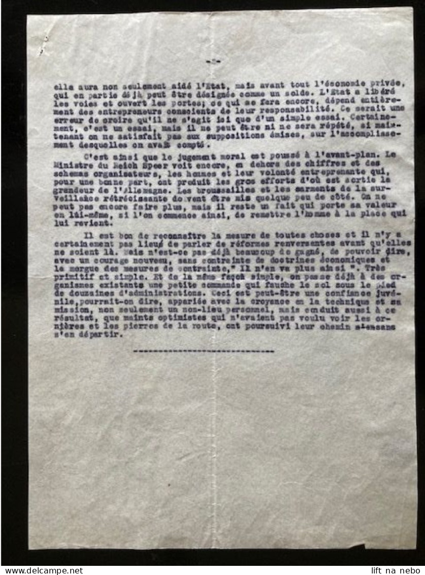 Tract Presse Clandestine Résistance Belge WWII WW2 'Traduction - Extrait De La Kölnische Zeitung' 2 Sheets - Documents