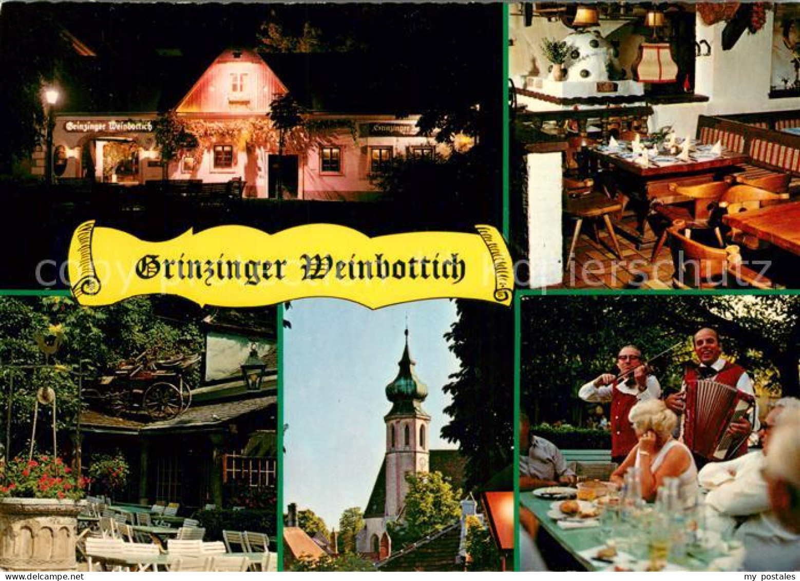 73721968 Wien Heurigenrestaurant Grinzinger Weinbottich Hausmusik Kirche Wien - Autres & Non Classés