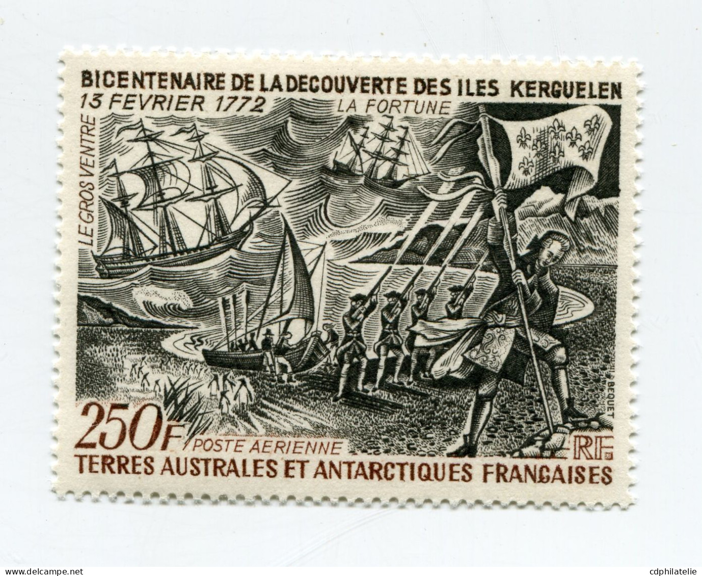 T. A. A. F. PA 28 ** BICENTENAIRE DE LA DECOUVERTE DES ILES KERGUELEN - Unused Stamps