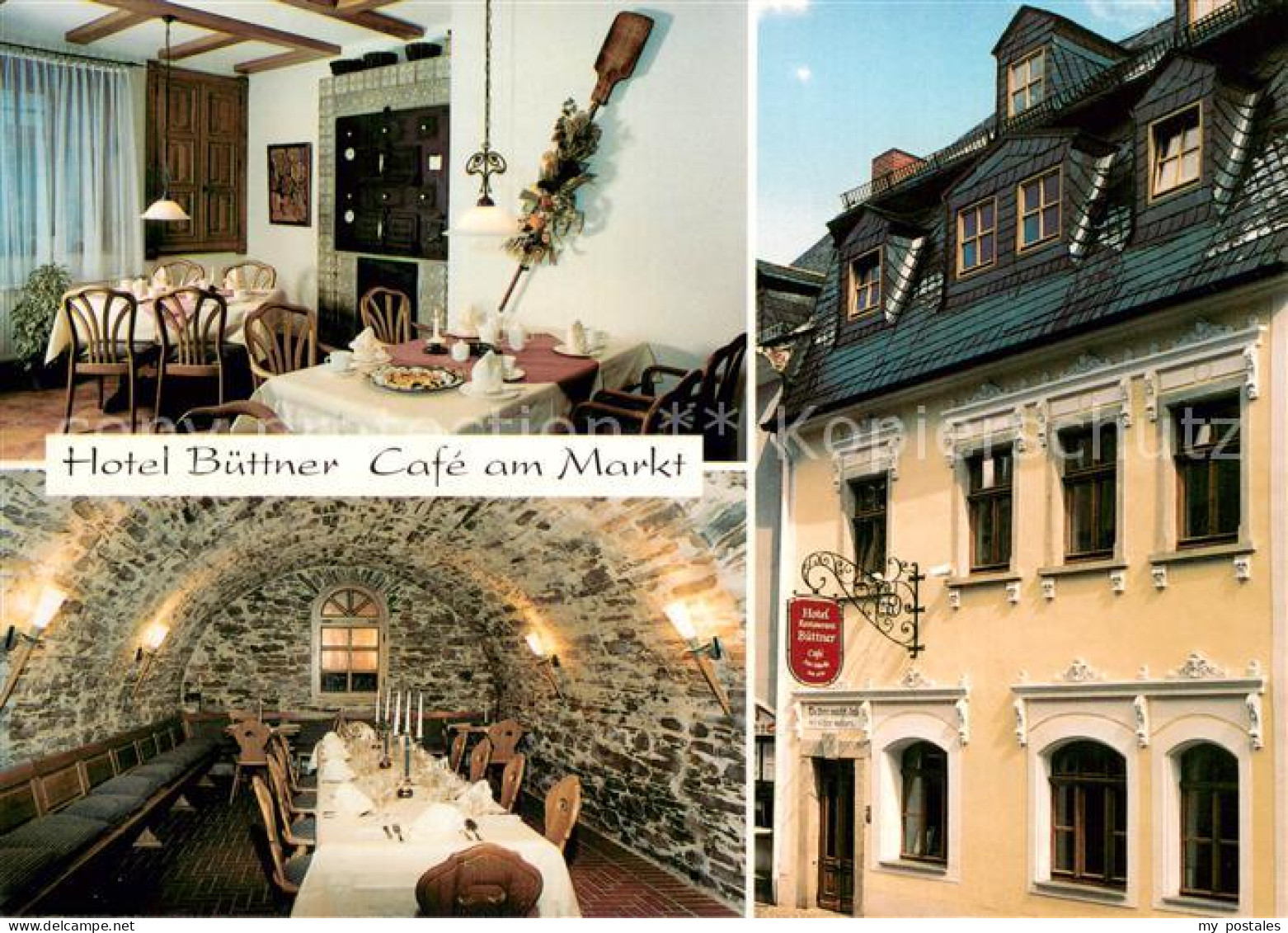 73708024 Schneeberg Erzgebirge Hotel Buettner Cafe Am Markt Restaurant Schneeber - Other & Unclassified