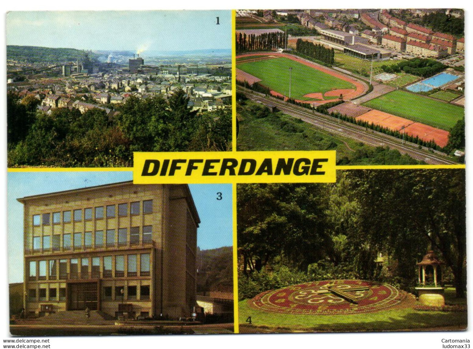 Differdange - Vue Générale - Le Centre Sportif - Hôtel De Ville - Horloge Fleurie - Differdange