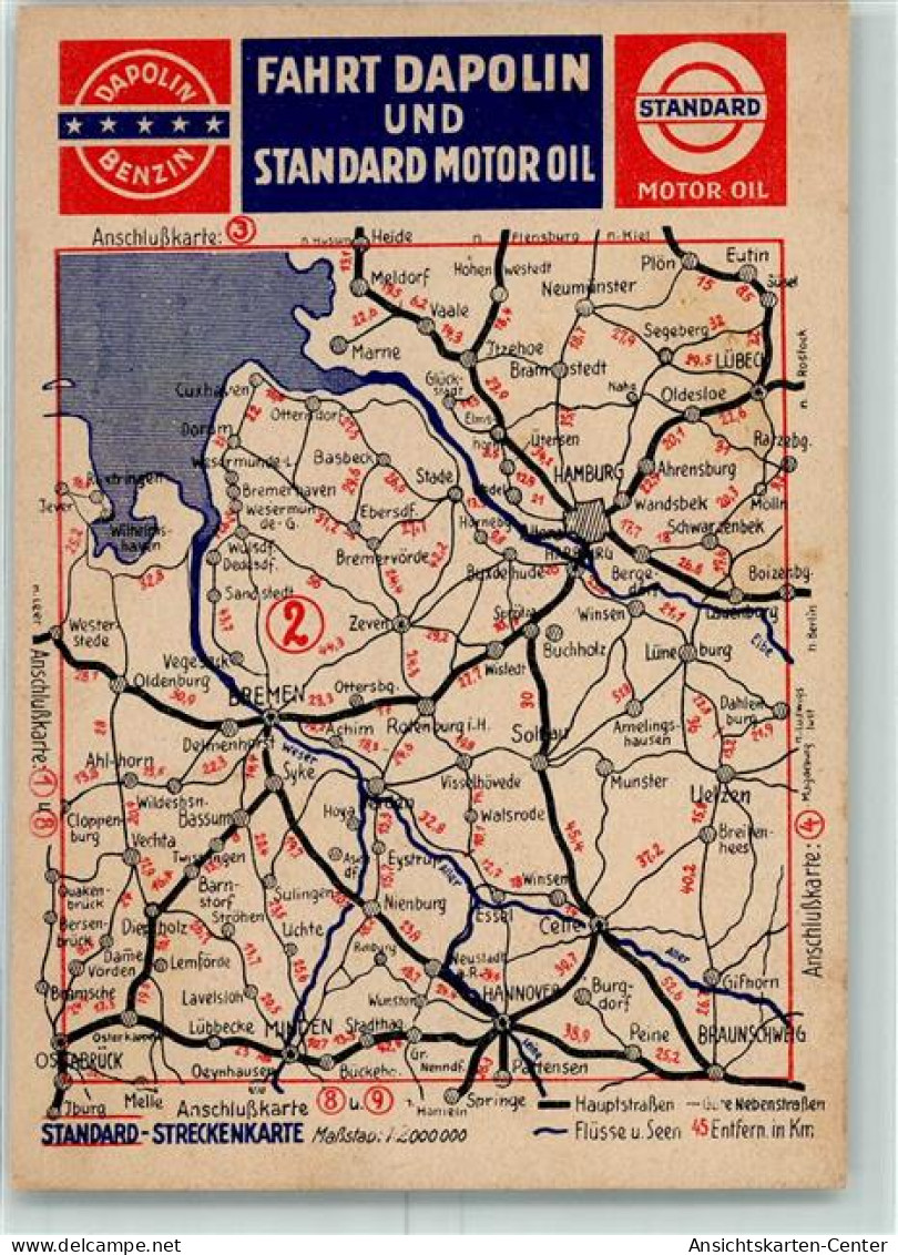 13150506 - Streckenkarte Nr.  2   Landkarte  Dapolin Benzin AK - Passenger Cars