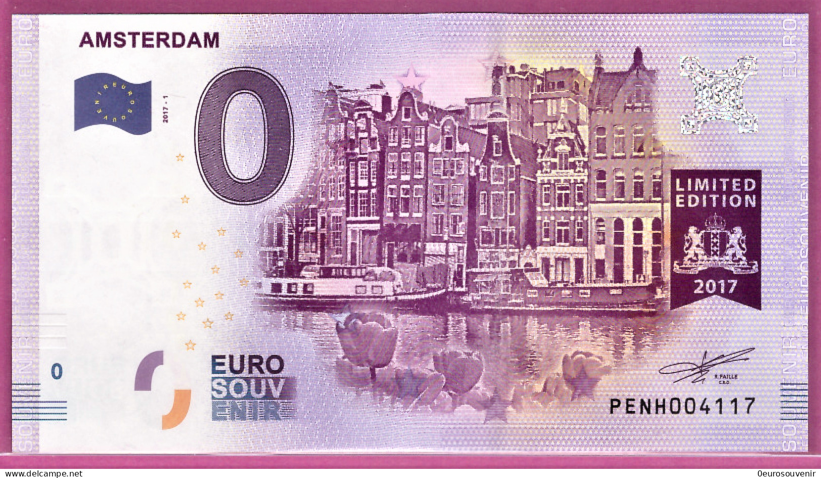 0-Euro PENH 2017-1 AMSTERDAM S-11 XOX - Privatentwürfe