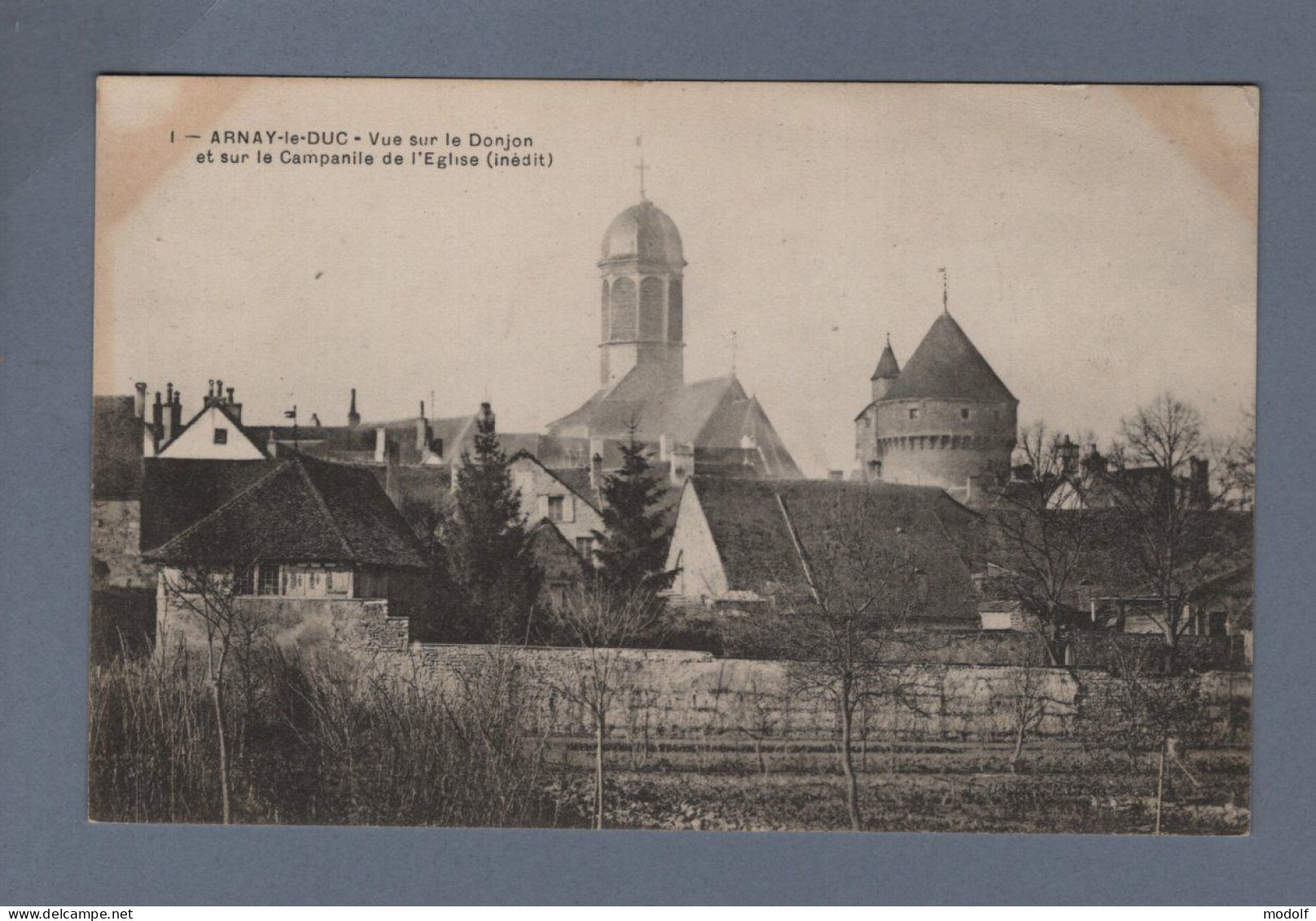CPA - 21 - Arnay-le-Duc - Vue Sur Le Donjon Et Sur Le Campanile De L'Eglise - Circulée En 1910 - Arnay Le Duc