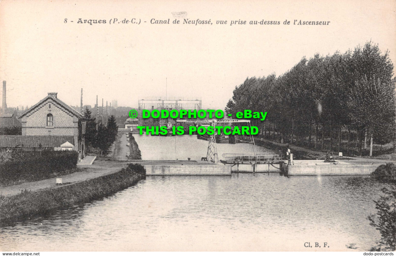 R551466 Arques. Canal De Neufosse Vue Prise Au Dessus De L Ascenseur. Imprimerie - Mundo