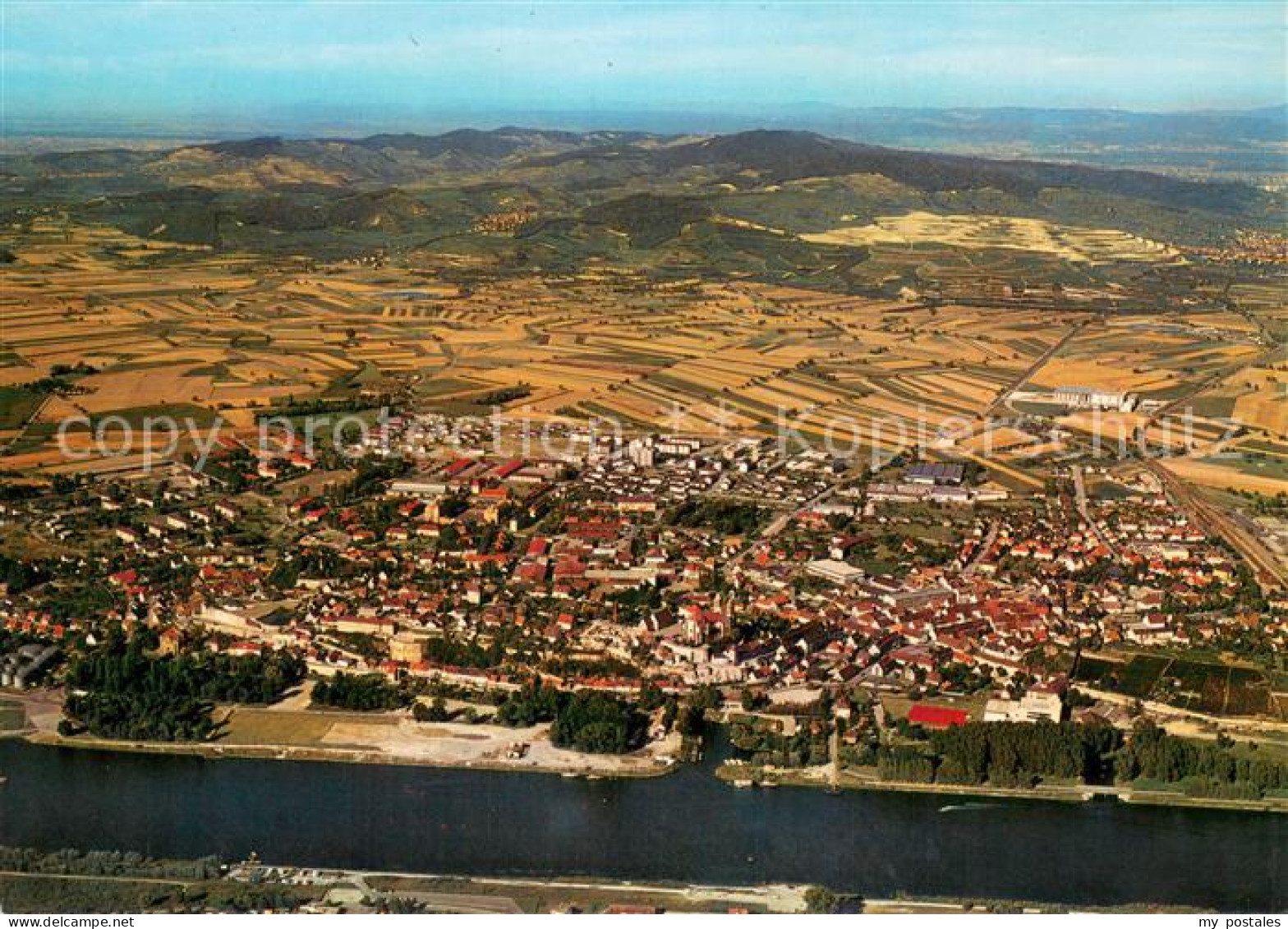 73707761 Breisach Rhein Panorama Blick Zum Kaiserstuhl Breisach Rhein - Breisach