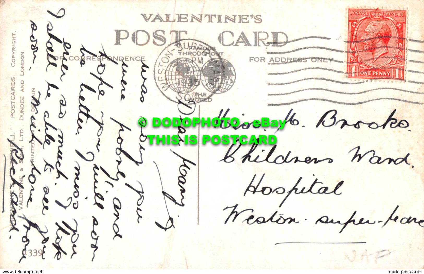 R551477 Just A Line To Bring You Good Luck. Valentine. Attwell. 1935 - Mundo