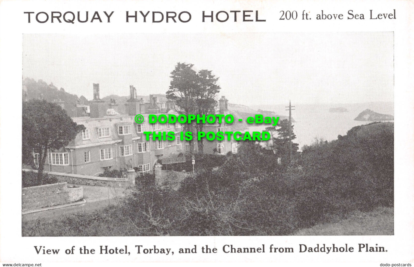 R551478 Torquay Hydro Hotel. View Of The Hotel. Torbay And The Channel From Dadd - Mundo