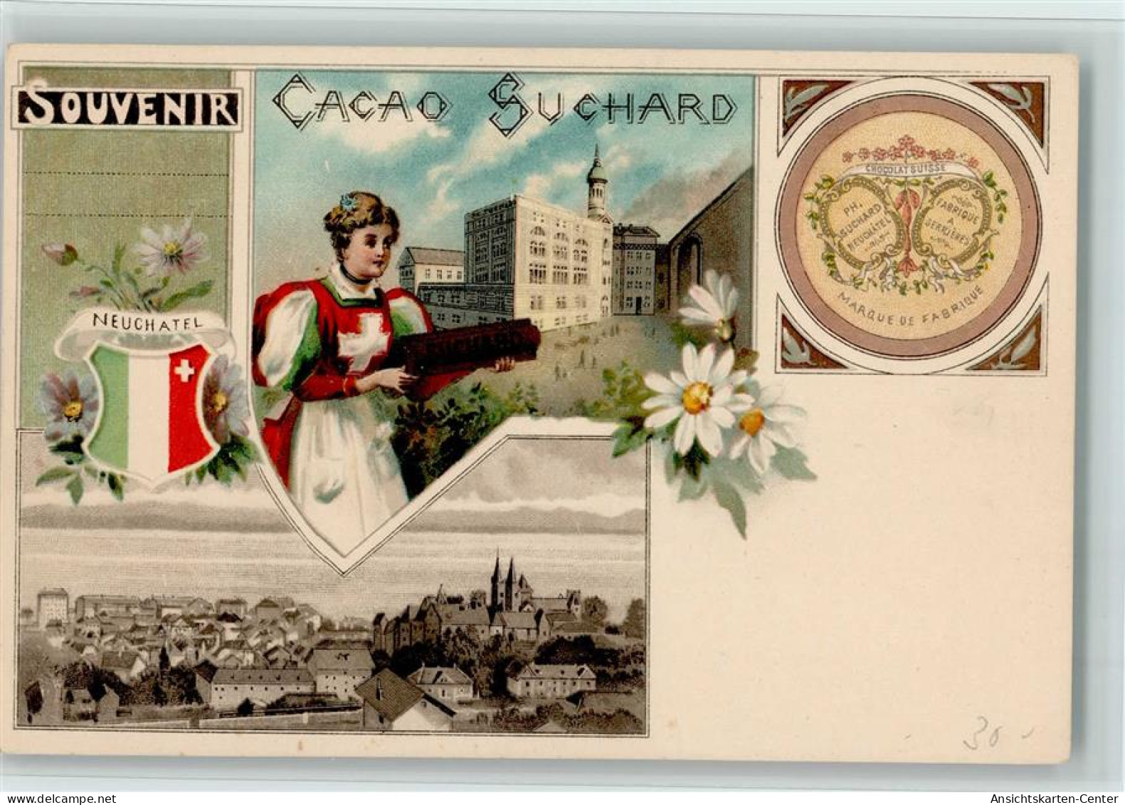 13406106 - Suchard Gruss Aus -  Neuchatel - Wappen - - Advertising