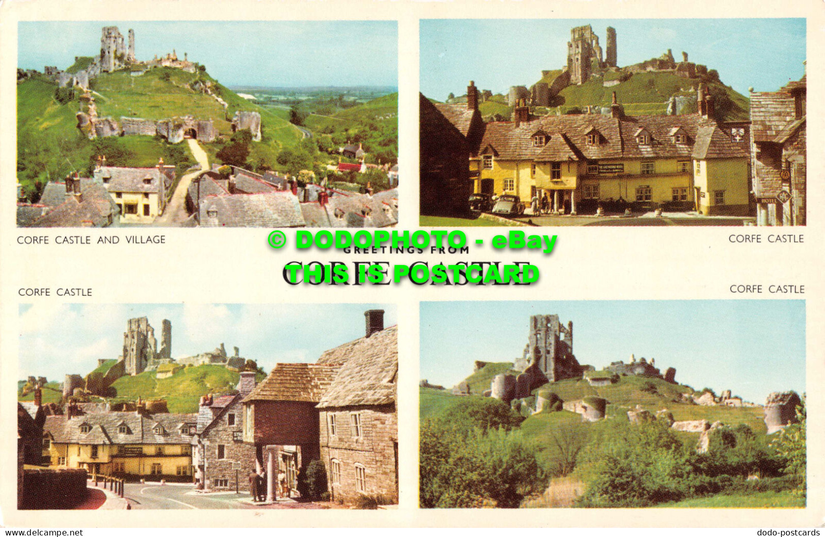 R551523 Greetings From Corfe Castle. Cotman Color. Jarrold. Multi View - Mundo