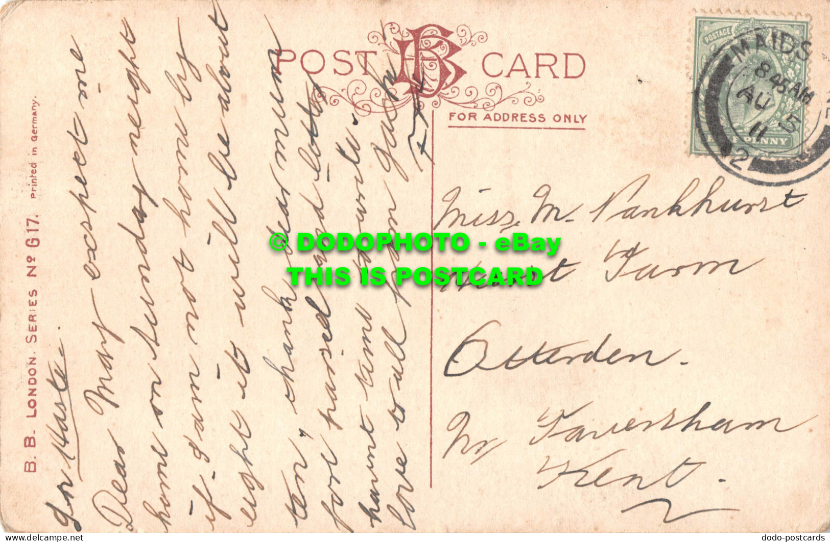 R551549 Grays Cliff Mill. B. B. London. Series No. G17. 1911 - Other & Unclassified