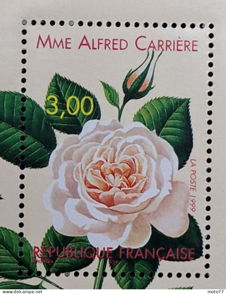 TIMBRE France BLOC FEUILLET 24 Neuf ROSE - 1999 N° 3193 Timbres 3248 3249 3250 - Yvert & Tellier 2003 Coté 18 € - Ungebraucht