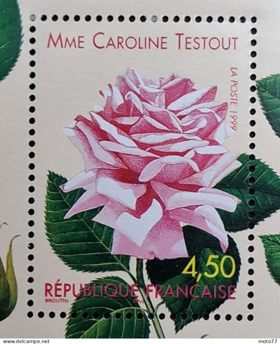 TIMBRE France BLOC FEUILLET 24 Neuf ROSE - 1999 N° 3193 Timbres 3248 3249 3250 - Yvert & Tellier 2003 Coté 18 € - Neufs