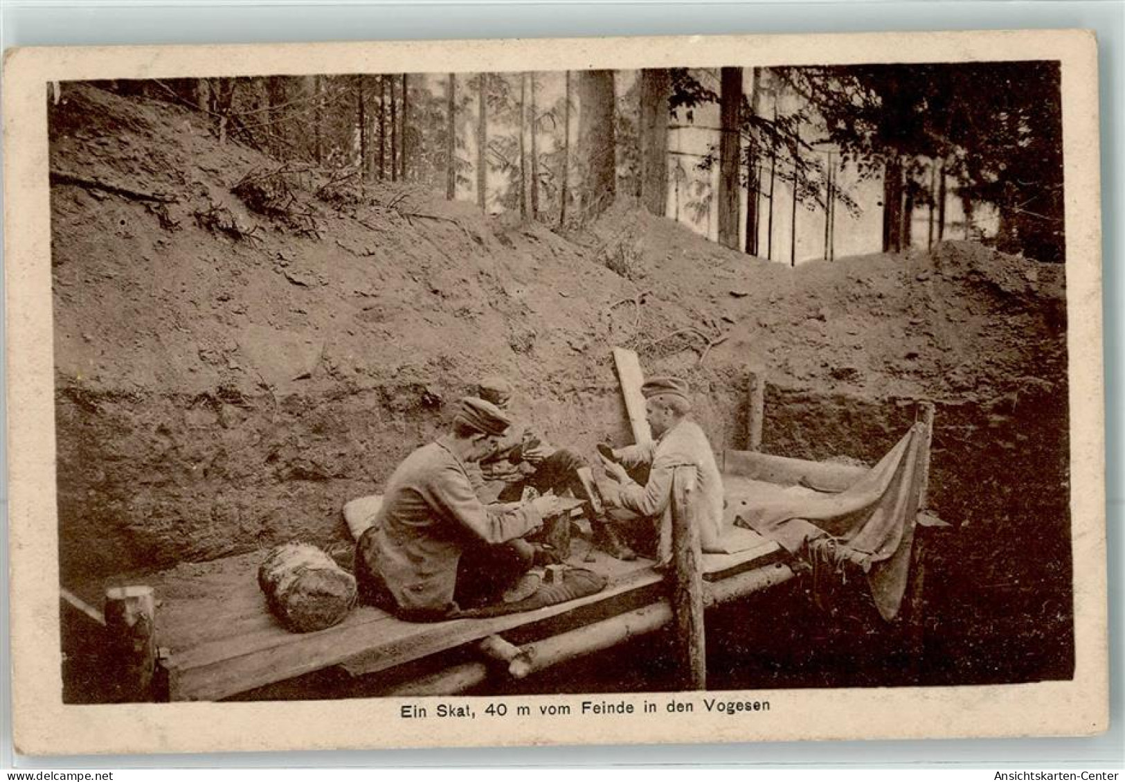 39428306 - Ein Skat 40m Vom Feinde In Den Vogesen Feldpost Bayer.Brigade Ersatz Batallion Nr.10 2 Kompanie - War 1914-18
