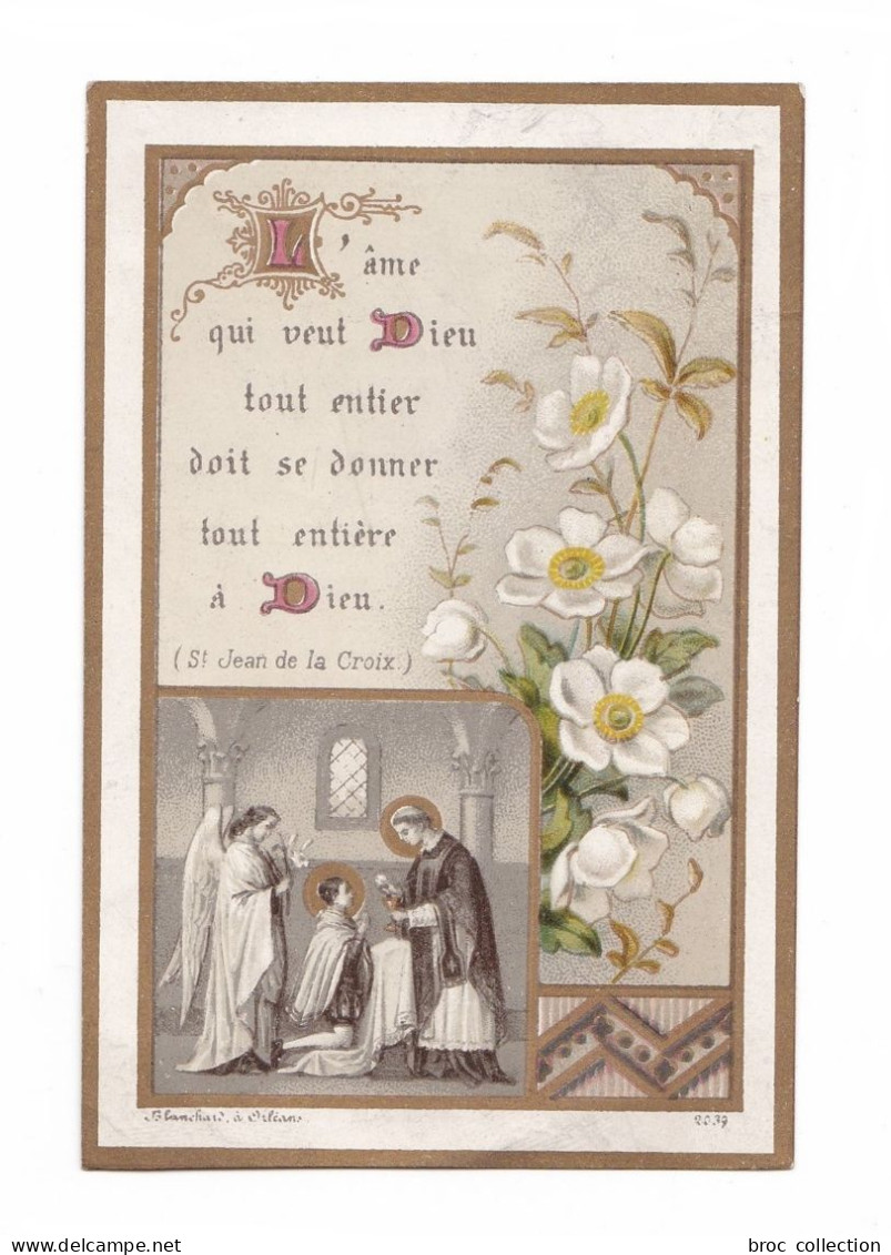 Clermont-Ferrand, 1re Communion De Jules Hauvette, 1892 Petit Séminaire, Citation Saint Jean De La Croix, Blanchard 2039 - Devotieprenten