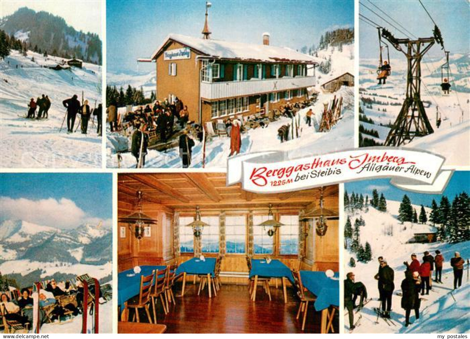 73707556 Steibis Berggasthaus Imberg Sessellift Gaststube Terrasse Skipisten Ste - Oberstaufen