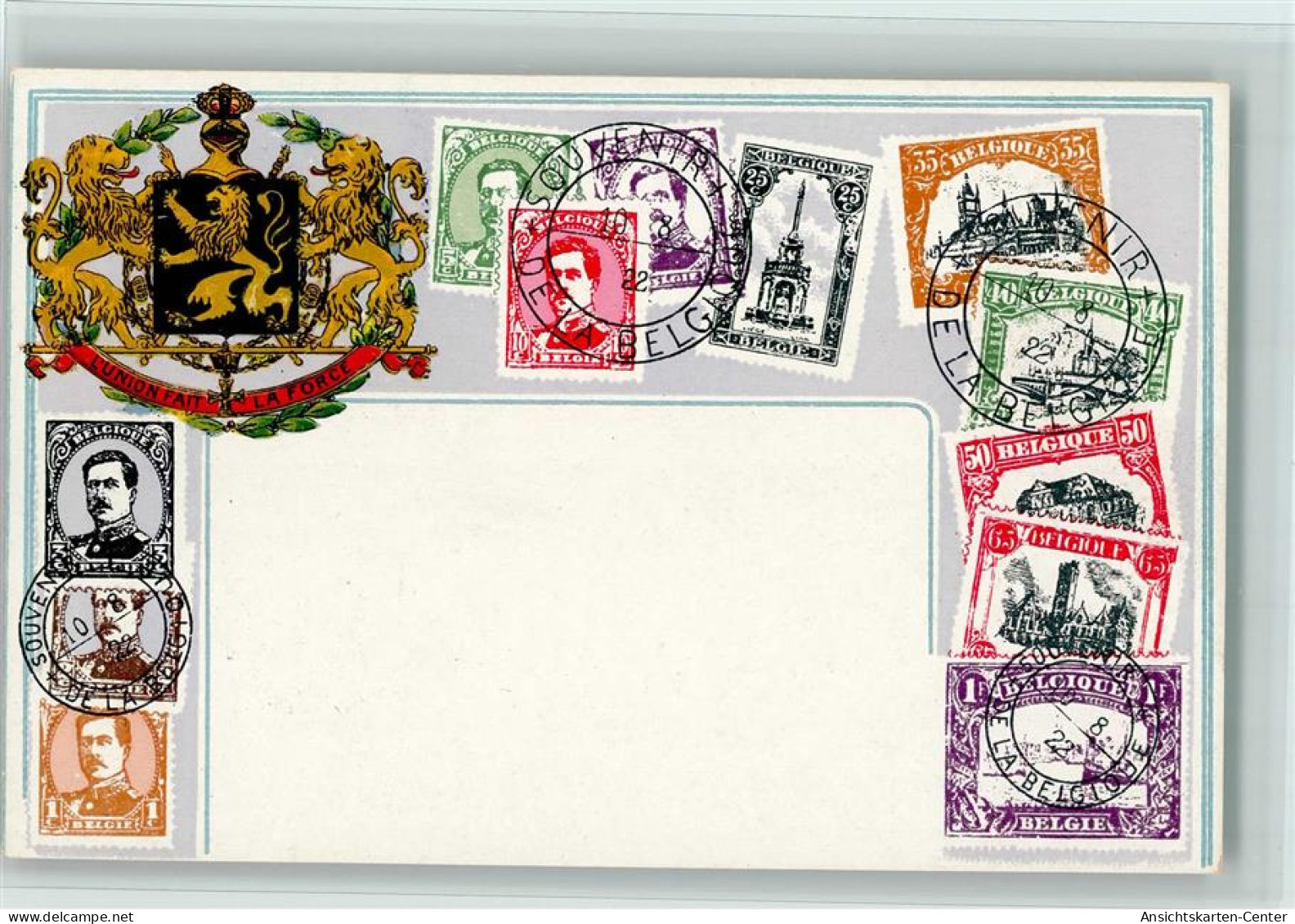 13063906 - Briefmarkenabbildungen Wappen - Belgien - - Other & Unclassified