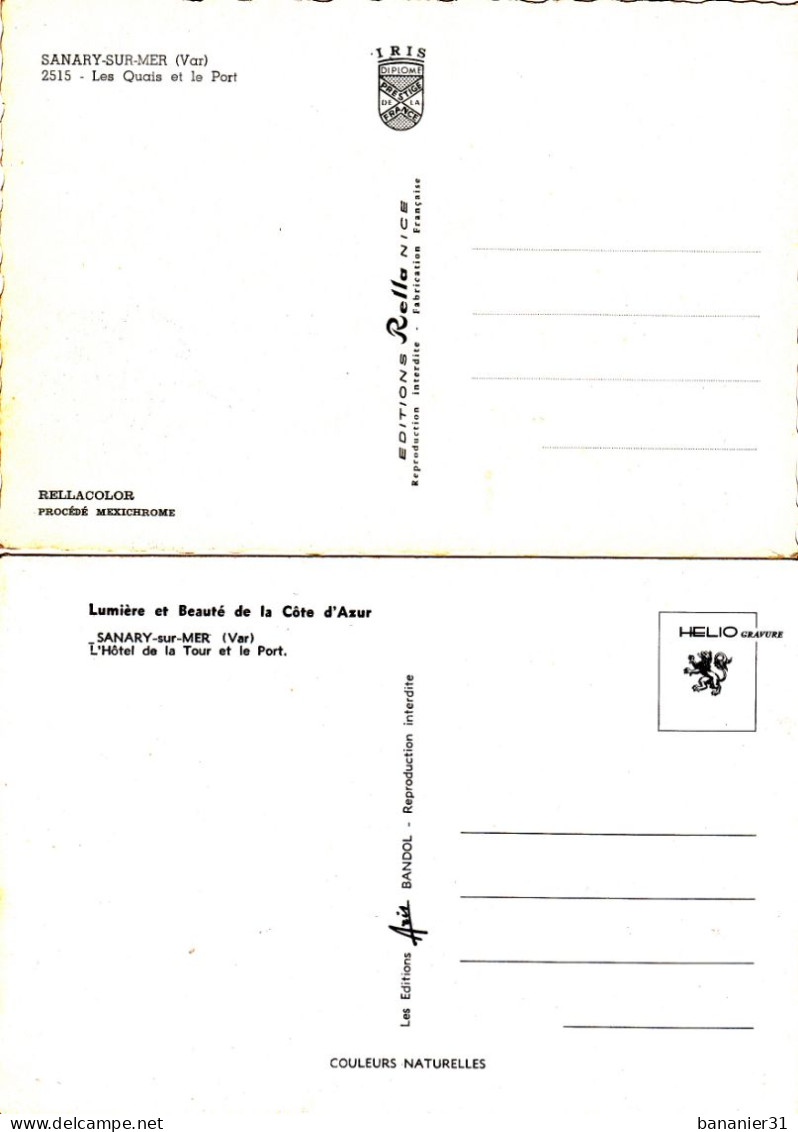 CPSM 83 - VAR - SANARY Sur Mer - Lot De 5 Cartes - Sanary-sur-Mer