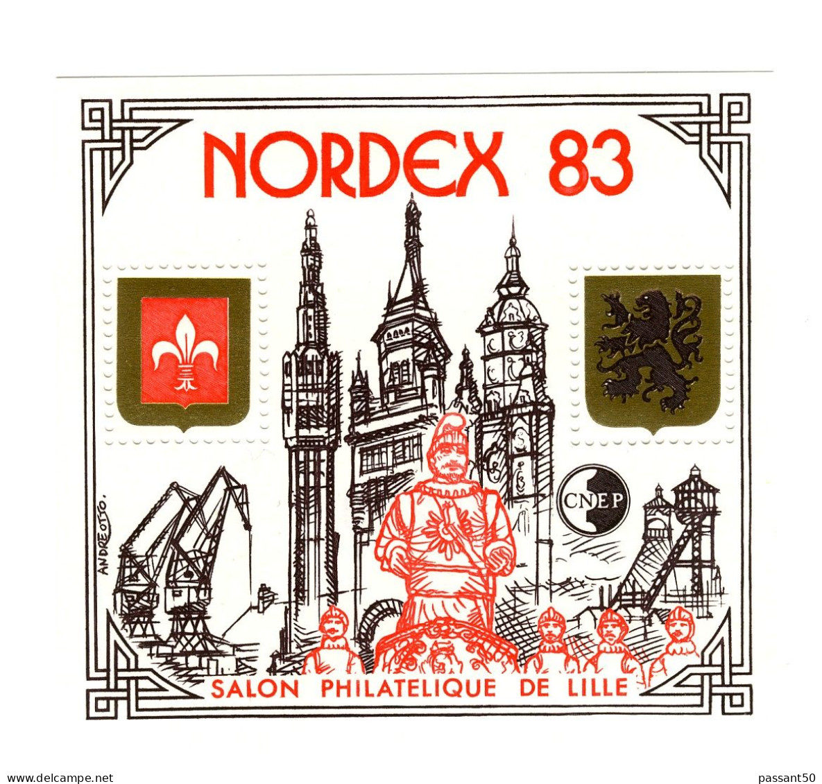 Bloc CNEP N° 4 : Nordex 1983 Type I ( Clocher Court ). Voir Le Scan. Cote YT : 9 €, Maury : 10 €. - CNEP