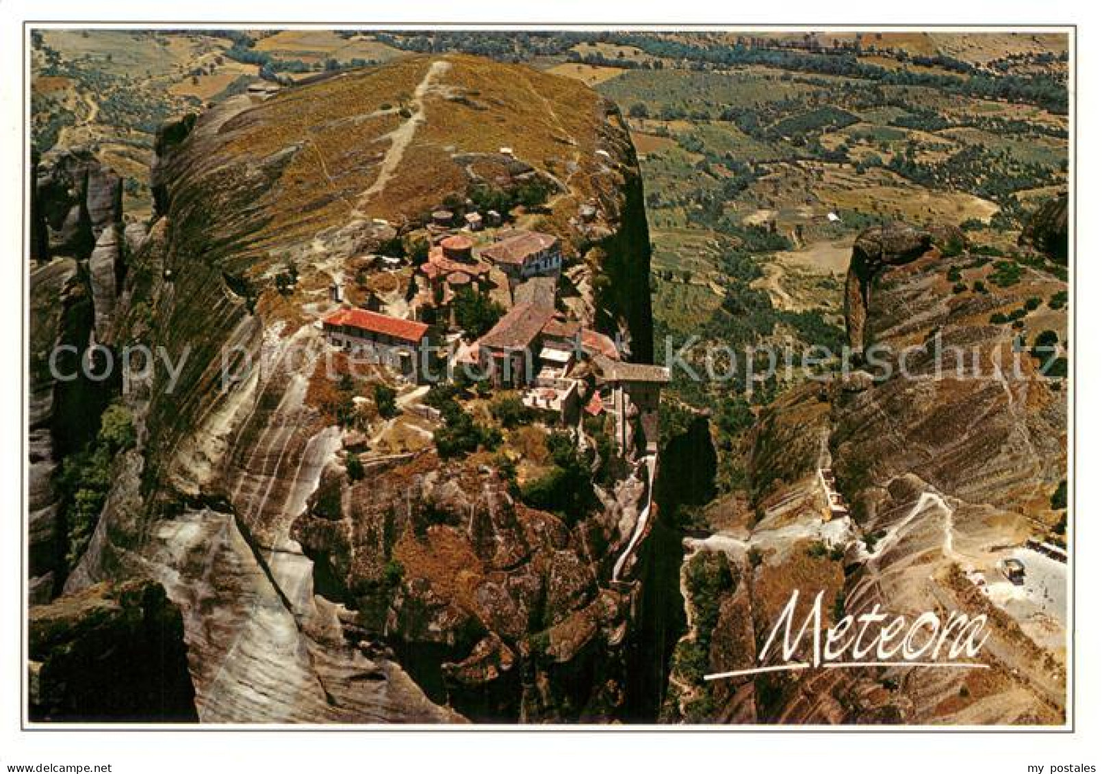 73707510 Meteora Monastero Metamorphoris Kloster Metamorphosis Fliegeraufnahme  - Grèce