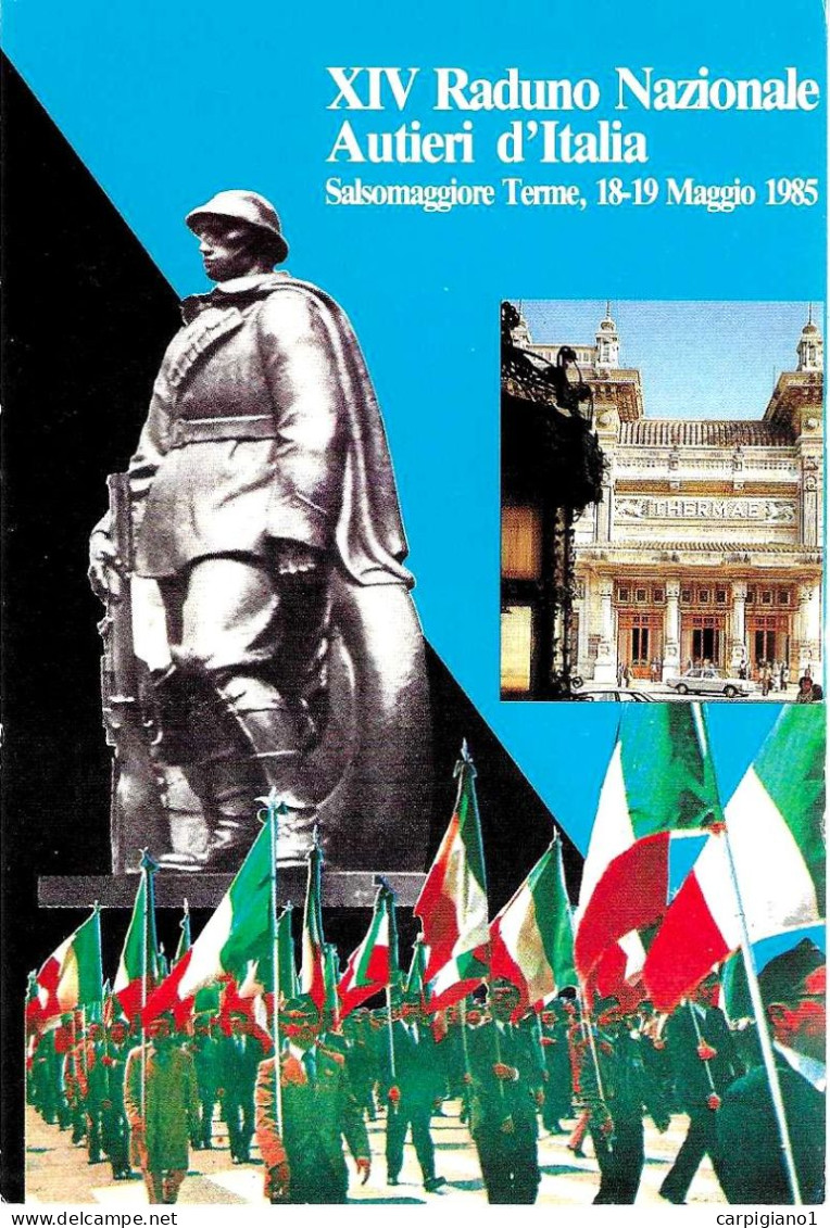 ITALIA ITALY - 1985 SALSOMAGGIORE TERME (PR) XIV Raduno Autieri Su Cartolina Speciale - 2154 - 1981-90: Marcophilie