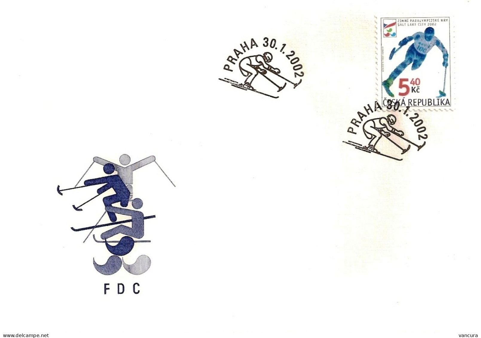 FDC 315 Czech Republic Salt Lake City Paralympic Games 2002 - Winter 2002: Salt Lake City - Paralympics