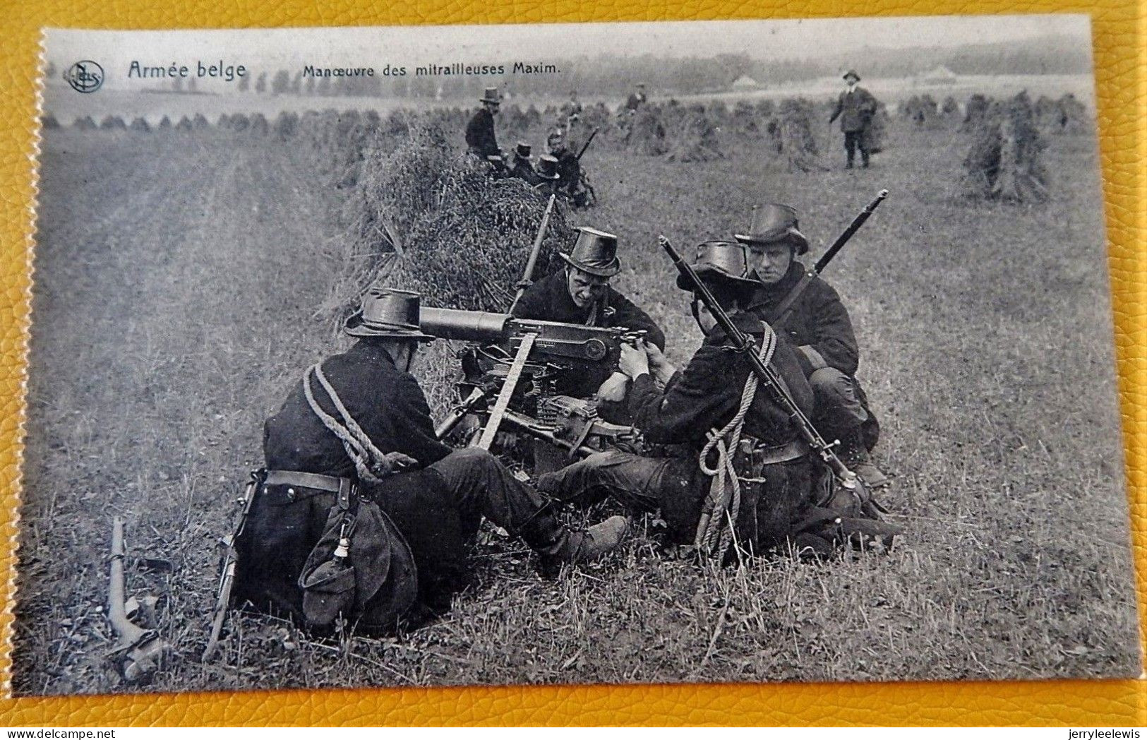 MILITARIA -  ARMEE BELGE - BELGISCH LEGER -  Manoeuvre Des Mitrailleuses Maxim - Manoeuvres