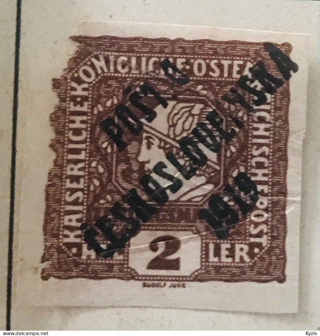 1919, Tchécoslovaquie I,Timbres De Journaux De 1916  - SURCHARGE EFFACÉE - Nuovi